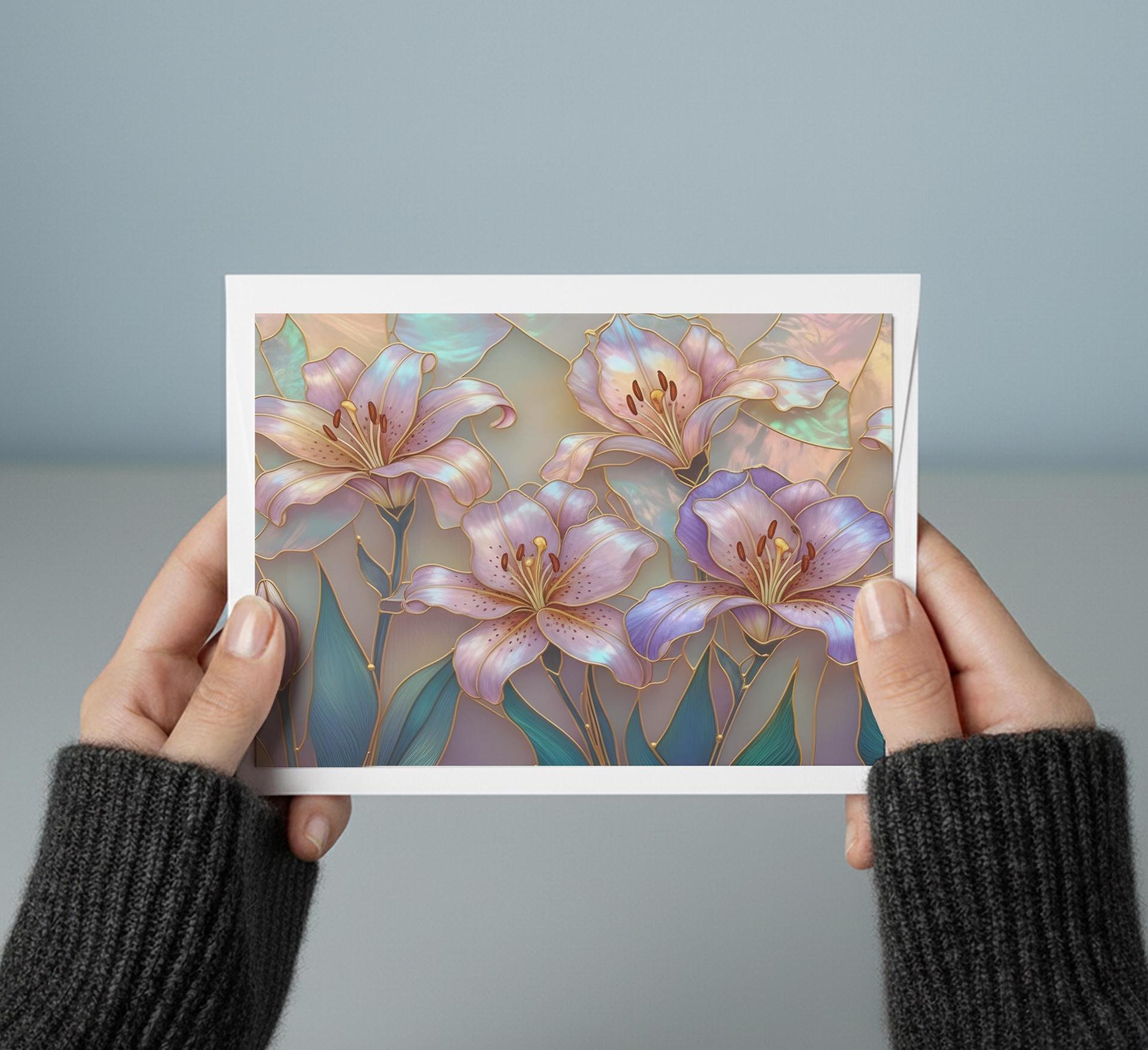 Flowers - Original Art Card - Single Card or Bulk 10 Pack of Gift Cards