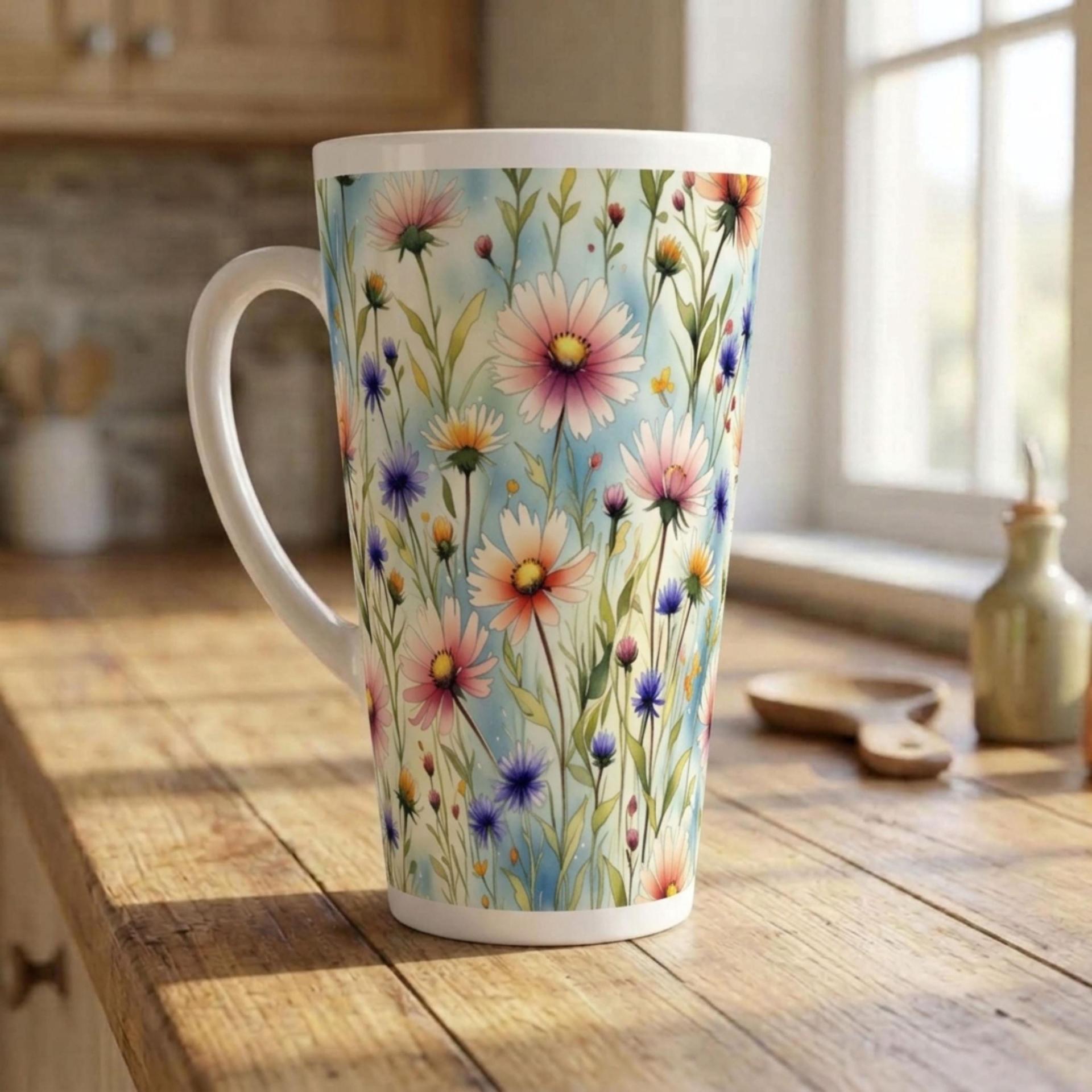 Latte 17oz Ceramic Mug - Coffee or Tea Cup, Extra Tall