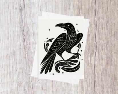 Raven - Large Cards, Notecards, Birthday, Invites