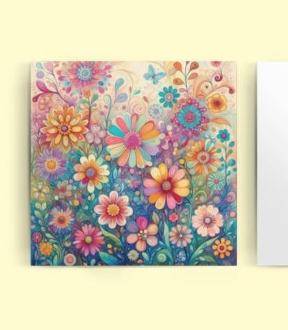 Floral Greeting Cards, Large Note Card, Invites, Birthday, Gift Card