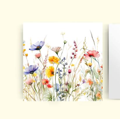 Wildflowers - Single Card or Bulk 10 Pack of Gift Cards