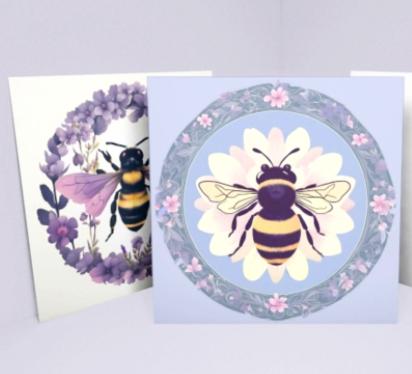 Bumble Bee Set, Gift Cards, 3 Designs, Bulk Pack of Cards