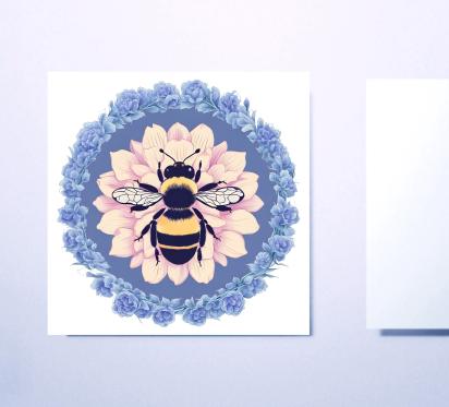 Bumble Bee Cards, Large Note Card, Invites, Birthday, Money Card