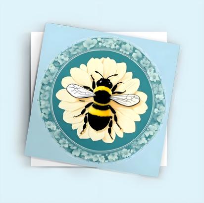 Bumble Bee Cards, Large Note Card, Invites, Birthday, Money Card