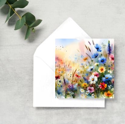 Wildflowers - Single Card or Bulk 10 Pack of Gift Cards