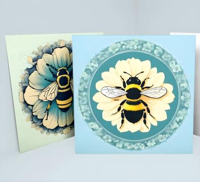 Bumble Bee Set, Gift Cards, 3 Designs, Bulk Pack of Cards