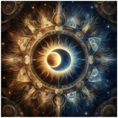Sun and Moon - Greeting Cards