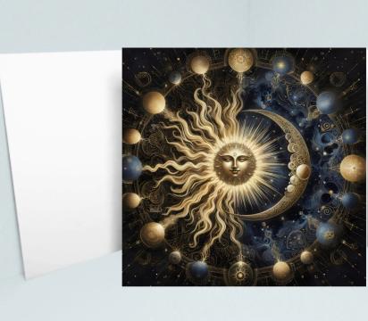 Sun and Moon - Greeting Cards