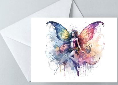 Fairy Greeting Cards, Set of 5 Designs, Bulk Pack of Cards
