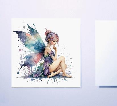Fairy Greeting Cards, Set of 4 Designs, Bulk Pack of Cards