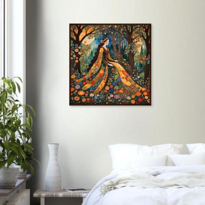 Floral Forest, Original Art, Print on Paper, Framed or Unframed