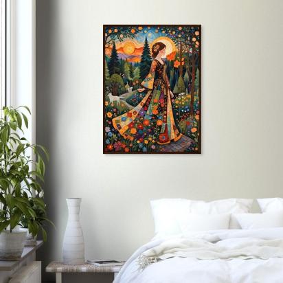 Floral Forest, Unframed or Framed, Print on Paper, Original Art