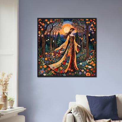 Floral Forest, Original Art, Framed or Unframed Print on Paper