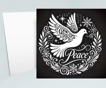 Dove of Peace - Bulk Pack of Christmas Greeting Cards, Holiday Cards, Square