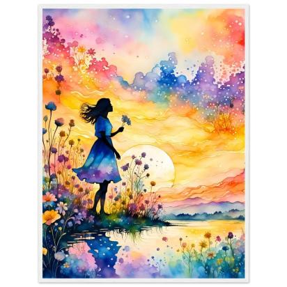 Floral Print - Framed or Unframed - Original Art - Print on Paper