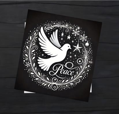 Dove of Peace, Set of 4 Designs, Christmas Cards, Holiday Bulk Pack of Cards