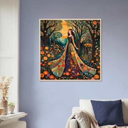 Floral Forest, Original Art, Framed or Unframed, Print on Paper