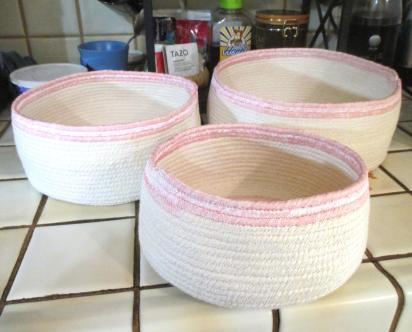Rope Basket, Wrap Basket, Storage, Catch All, Rope Bowl