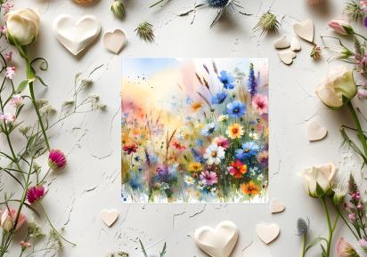Wildflowers - Single Card or Bulk 10 Pack of Gift Cards