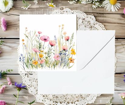 Wildflowers - Single Card or Bulk 10 Pack of Gift Cards