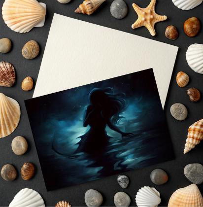 Mermaid Greeting Cards, Birthday, Invitations, Thank You Cards