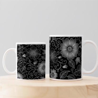 Floral Cups -  Large and Small Ceramic Mug