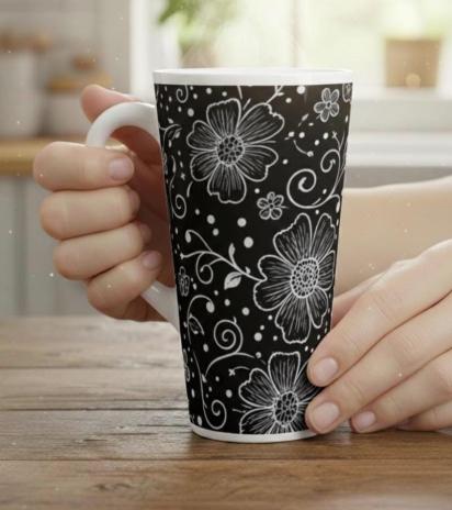 Latte 17oz Ceramic Mug - Coffee or Tea Cup, Extra Tall