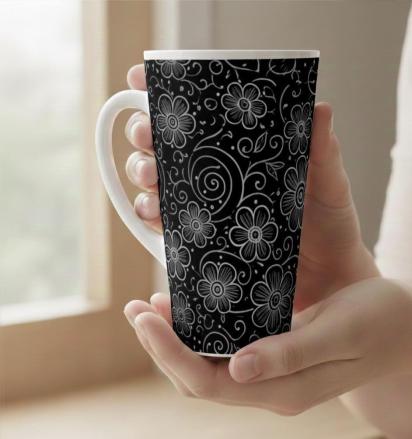 Latte 17oz Ceramic Mug - Coffee or Tea Cup, Extra Tall