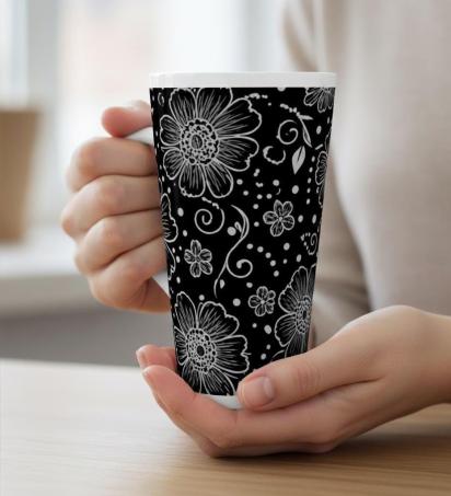 Latte 17oz Ceramic Mug - Coffee or Tea Cup, Extra Tall