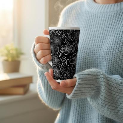 Latte 17oz Ceramic Mug - Coffee or Tea Cup, Extra Tall