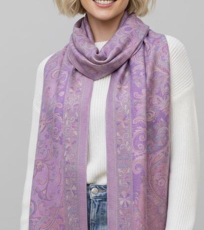 Reversible Soft Pashmina Shawl & Scarf for Women, Jacquard Brocade, Shawl, Sarong or Head Wraps