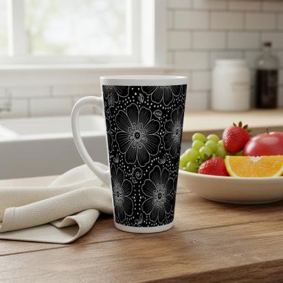 Latte 17oz Ceramic Mug - Coffee or Tea Cup, Extra Tall