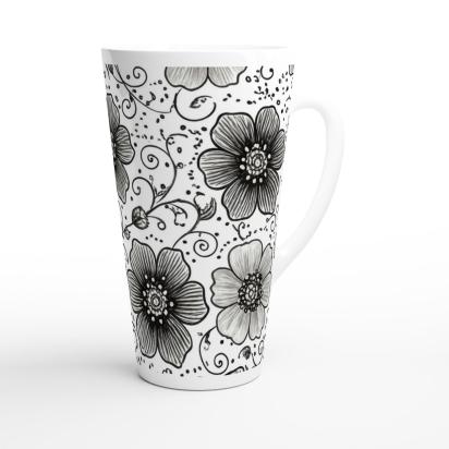 Latte 17oz Ceramic Mug - Coffee or Tea Cup, Extra Tall