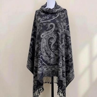 Reversible Soft Pashmina Shawl & Scarf for Women, Jacquard Brocade, Shawl, Sarong or Head Wraps