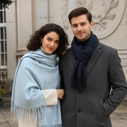 25 Colors - Cashmere Wool Blend - Blanket Scarf and Shawl - Multiple Colors Extra Soft Wrap