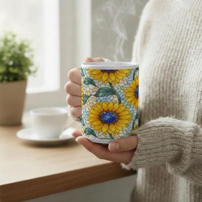 Floral Cups -  Large and Small Ceramic Mugs