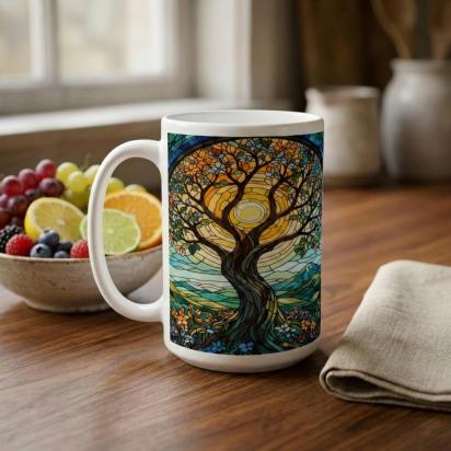 Tree - Large and Small Ceramic Mugs