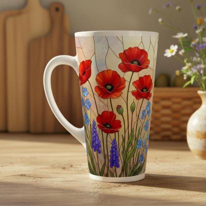 Latte 17oz Ceramic Mug - Coffee or Tea Cup, Extra Tall