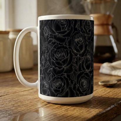 Roses - Floral Cups -  Large and Small Ceramic Mugs