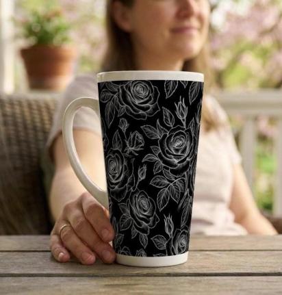 Latte 17oz Ceramic Mug - Coffee or Tea Cup, Extra Tall