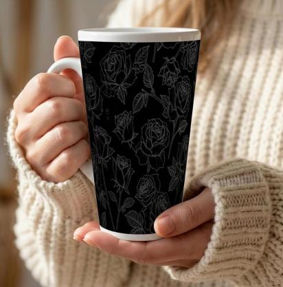 Latte 17oz Ceramic Mug - Coffee or Tea Cup, Extra Tall
