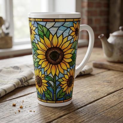 Latte 17oz Ceramic Mug - Coffee or Tea Cup, Extra Tall