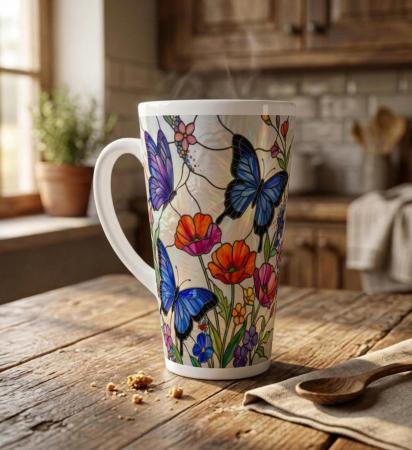 Latte 17oz Ceramic Mug - Coffee or Tea Cup, Extra Tall