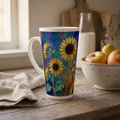 Latte 17oz Ceramic Mug - Coffee or Tea Cup, Extra Tall
