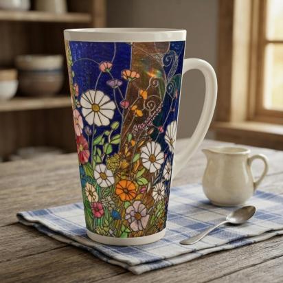Latte 17oz Ceramic Mug - Coffee or Tea Cup, Extra Tall