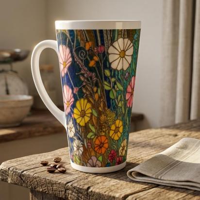 Latte 17oz Ceramic Mug - Coffee or Tea Cup, Extra Tall