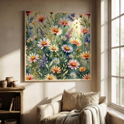 Floral Print - Framed or Unframed - Original Art - Print on Paper