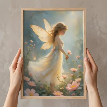 Fairy Print - Framed or Unframed - Original Art - Print on Paper