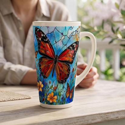 Latte 17oz Ceramic Mug - Coffee or Tea Cup, Extra Tall