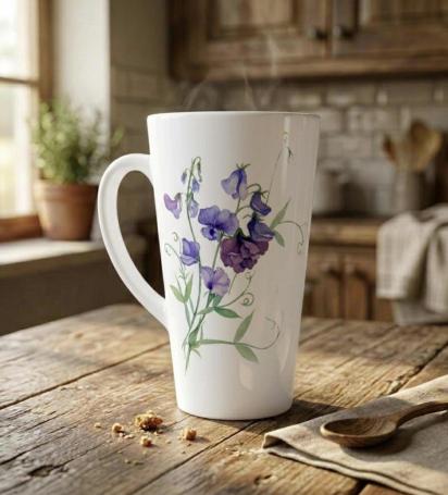 Latte 17oz Ceramic Mug - Coffee or Tea Cup, Extra Tall